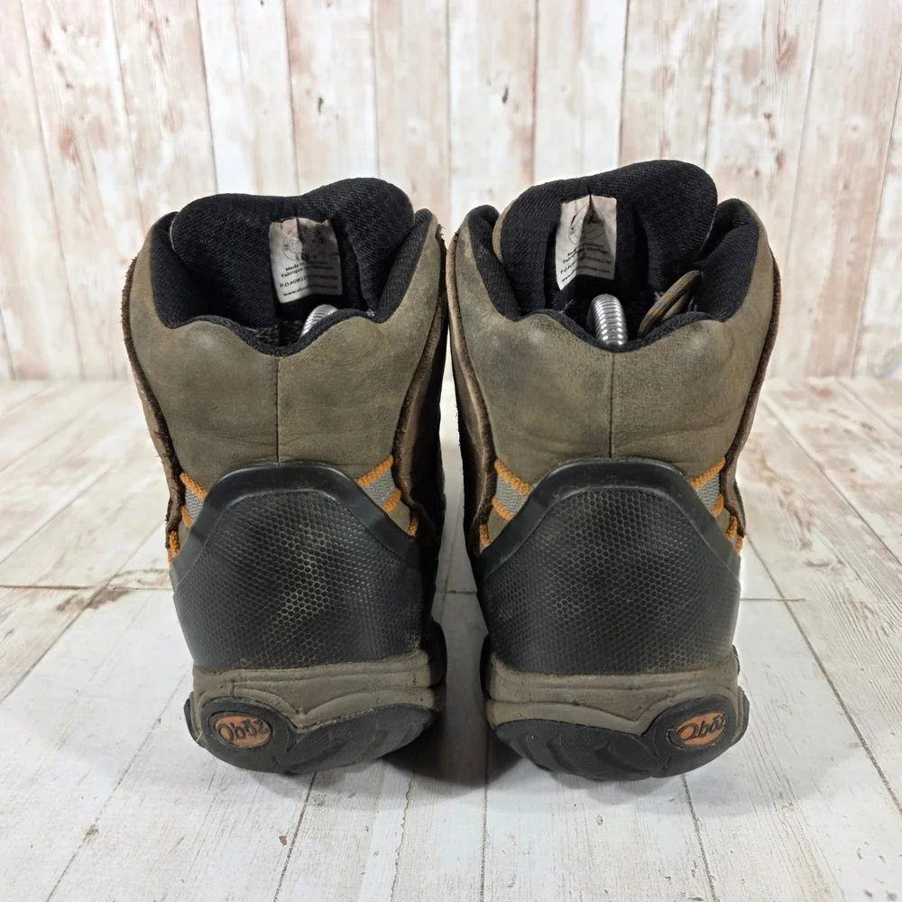 Oboz Bridger Mid B-DRY Waterproof Hiking Boots Mens 8 Brown GW22101SU0421M
